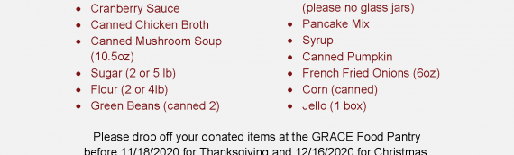 Holiday Needs List