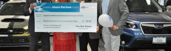 A Generous Donation from Sam Pack’s Five-Star Subaru of Grapevine